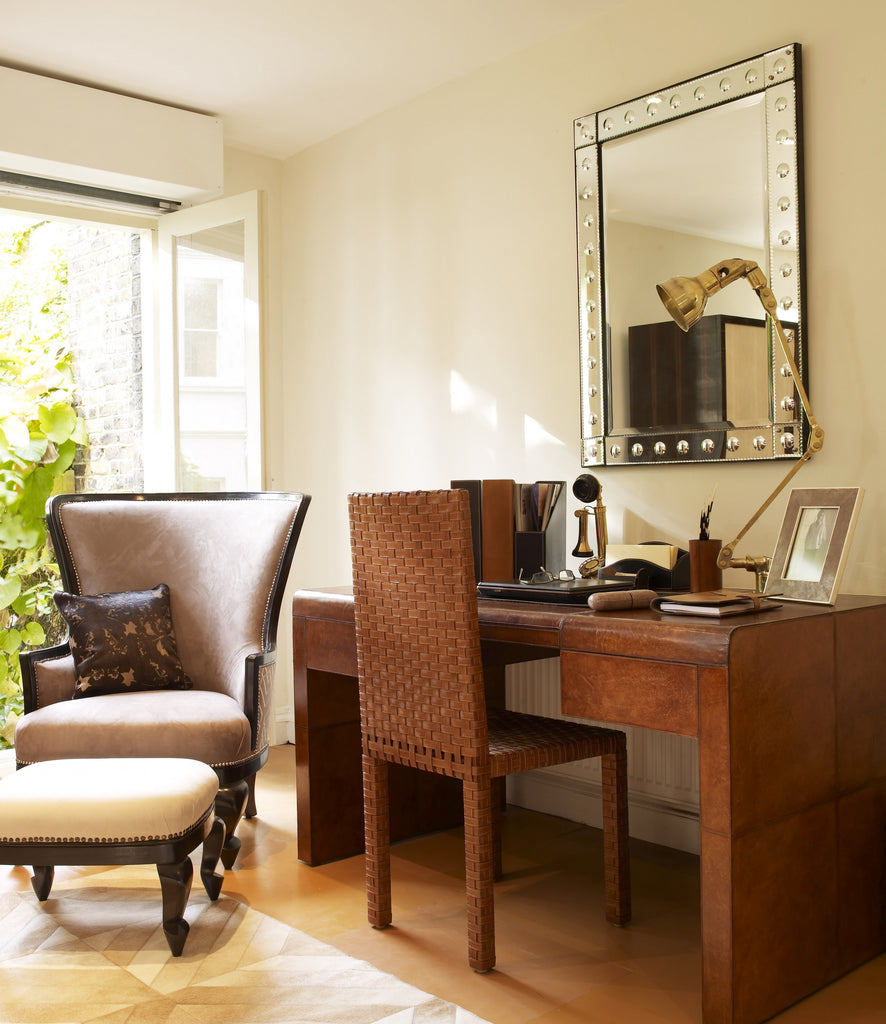 Metro Leather Desk in Office