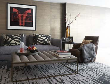 Metro Ottoman in lounge