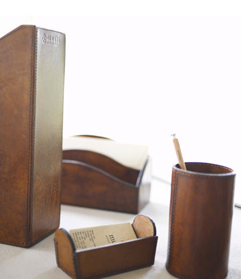 Antique tan desk accessories