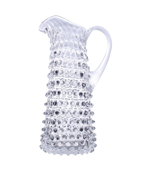 Tall Hobnail Glass Jug