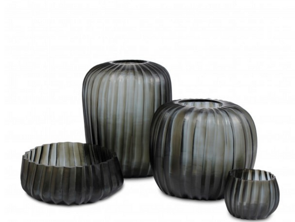 Guaxs Manakara Round Vase with bowl tall vase and tea light holders