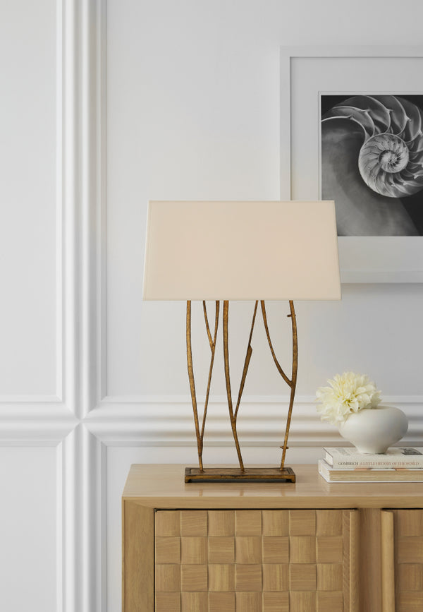 Bianca Iron Table light on table in house setting