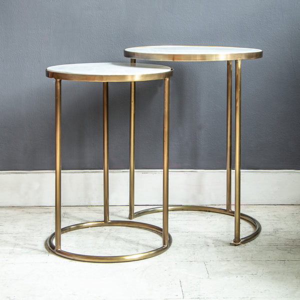 Metro Brass Nesting Table Set