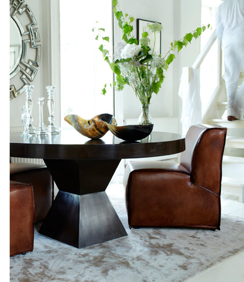 Havana Leather Club Chair in dining room context