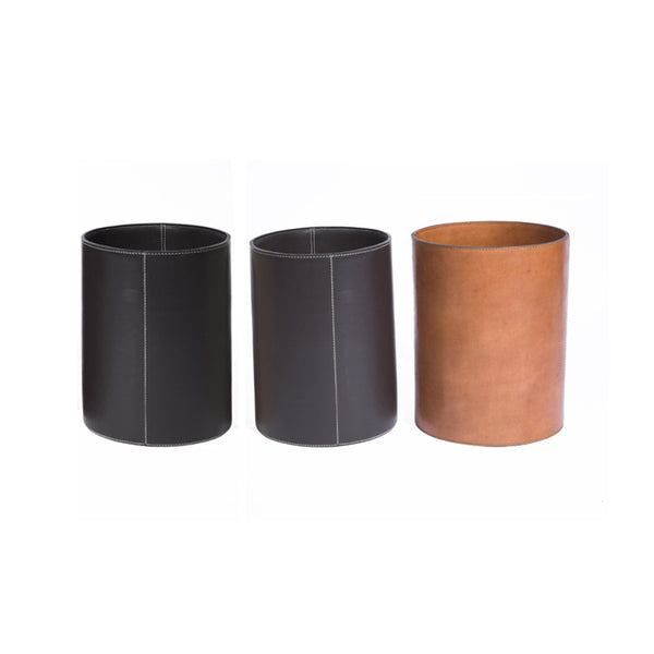 Three shades of Havana Leather Bin