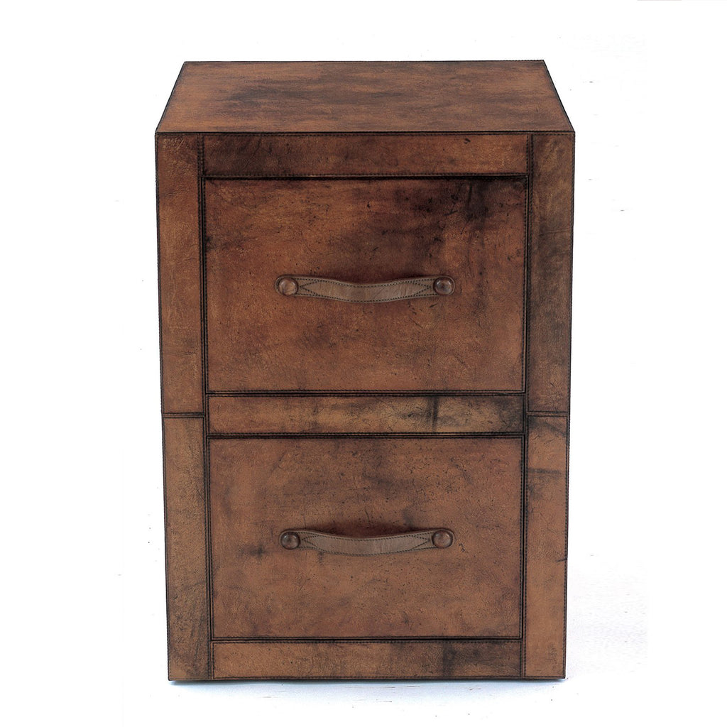 Havana Leather Filing Cabinet