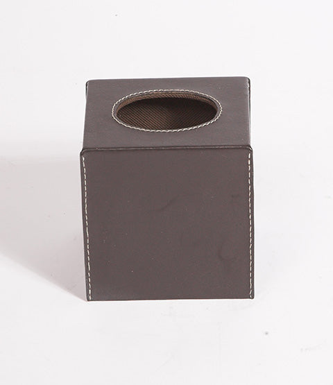 Havana Espresso Leather Tissue Box