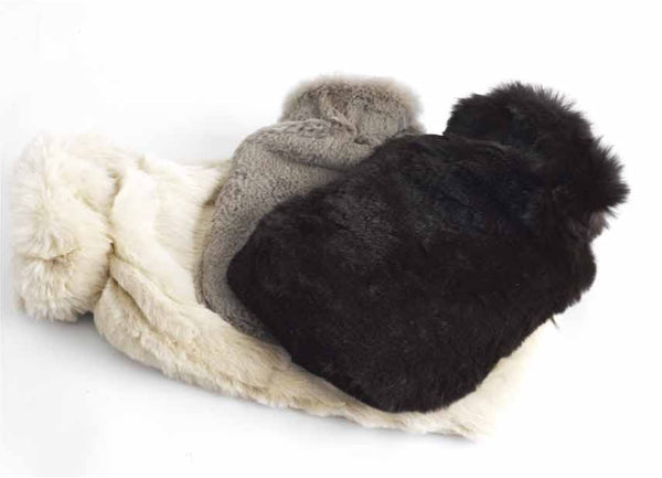 Rabbit Fur Hot Water Bottle