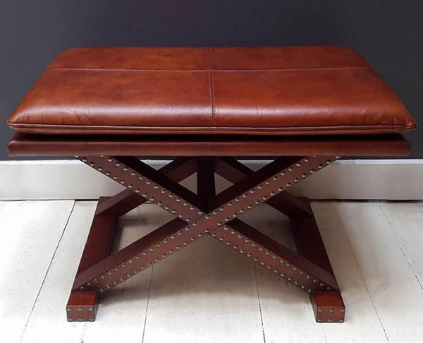 Havana Leather Ottoman