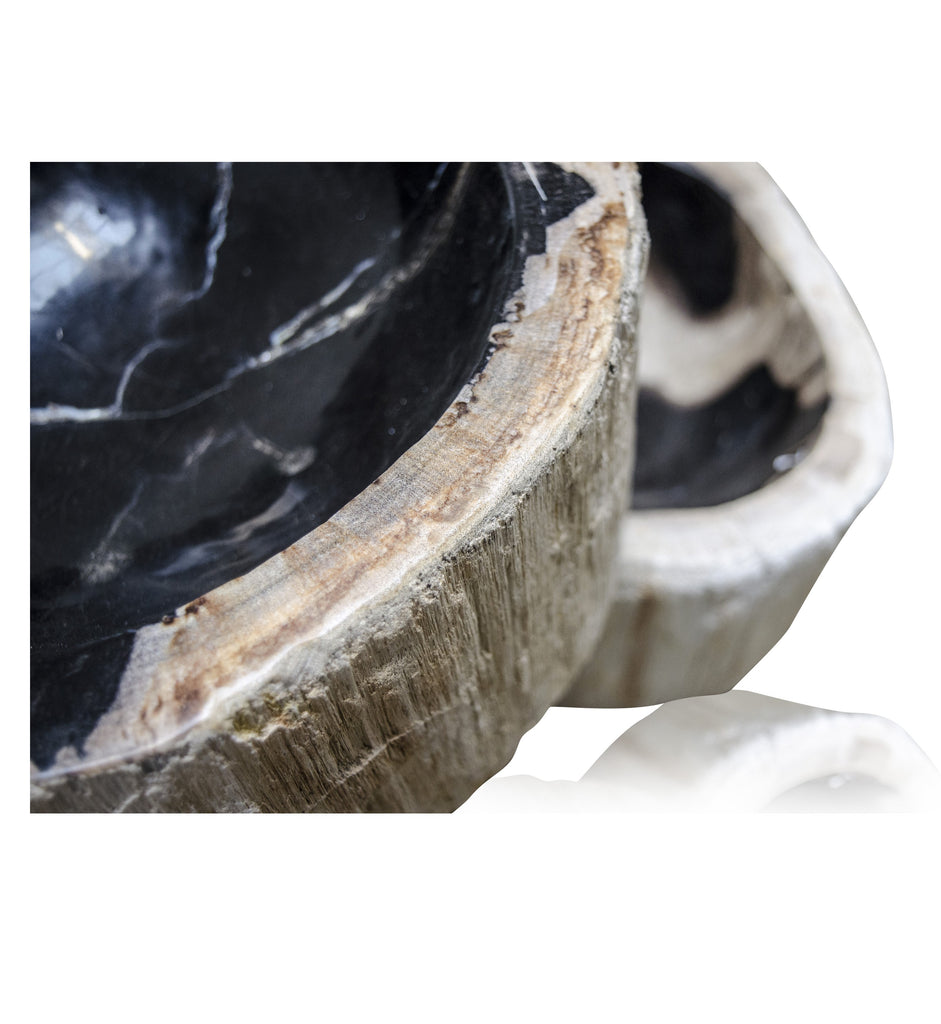 Close view of Dark Petrified Bowl