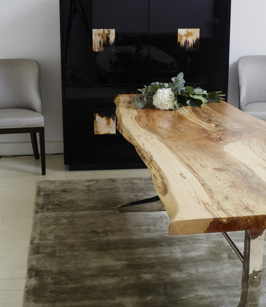 Shikari Raw Wood Dining Table In home