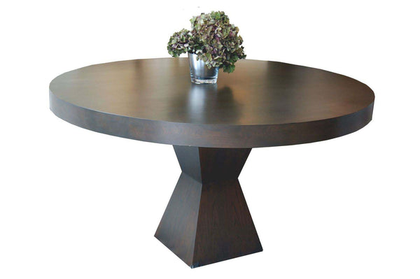 Shikari Wood Round table with flowers