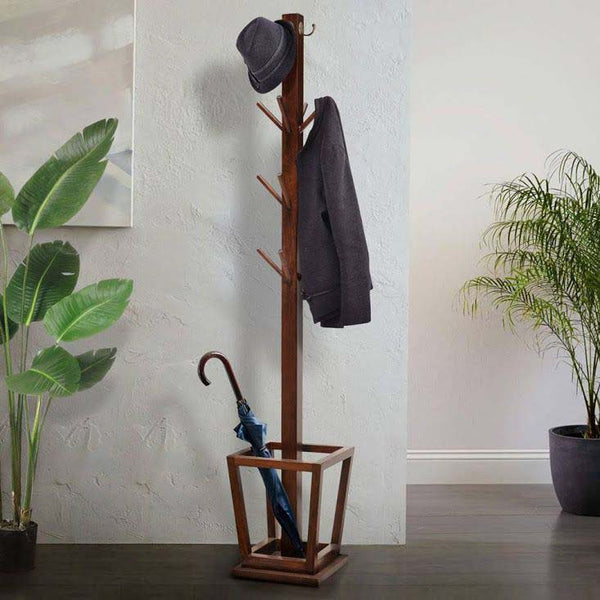 Shikari Coat and Umbrella stand with jacket hat and umbrella