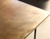Brass table shown from top