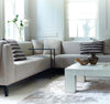 Metro Corner Sofa in lounge with coffee table and decor