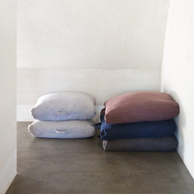 Metro Linen Floor Cushions in corner