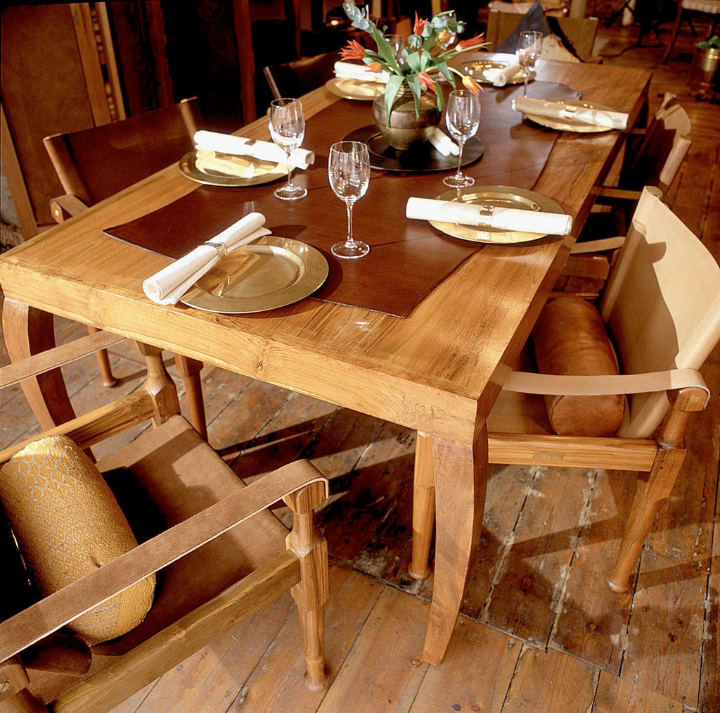 Mahoot Dining Table with Shikari Chairs and decor