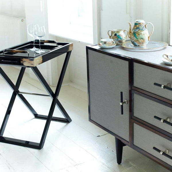 Portobello Sideboard with teaset, and horn side table