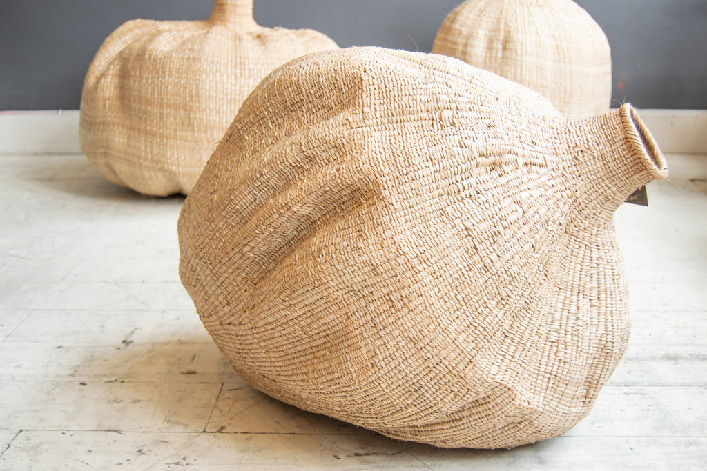 Organic Gourd Baskets lying on floor