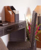 Havana Leather Console with Leather Chair and magazine files