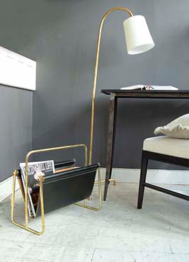 Mia Lamp with side table and magazine rack