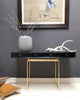 Shikari Parchment Console Table in house with Decor