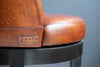 Close up Mufti Logo on Havana Swivel Desk Chair